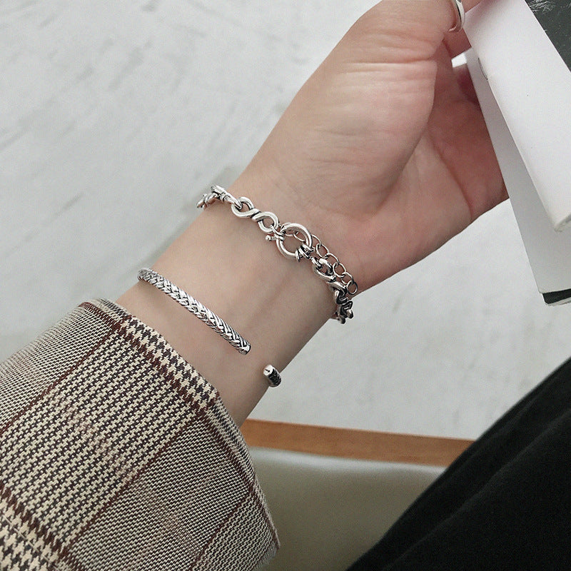 Personalized Vintage Sterling Silver Bracelet for Women