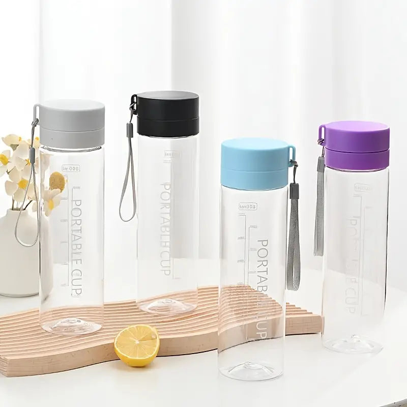 Portable 20.28oz Plastic Water Cup, Simple & Clear