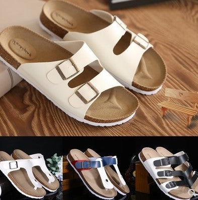 Men's Cork Slippers Summer Beach Flip Flops (Couple)