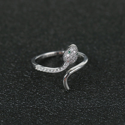 Fashion Copper Ring with Micro-Inlaid Zircon