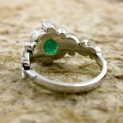 Green Gem Engagement Ring - Popular Cross-Border Jewelry