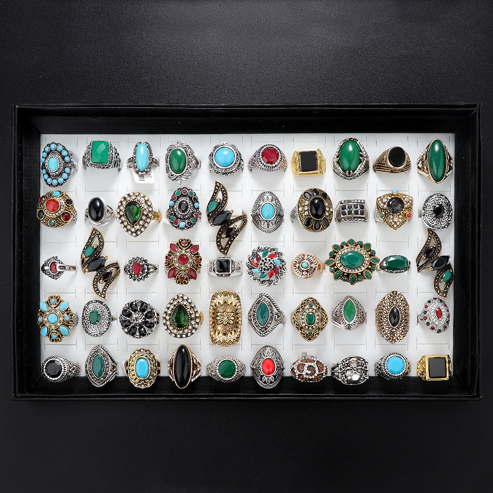 Vintage Fashion Ring Set - European and American Style