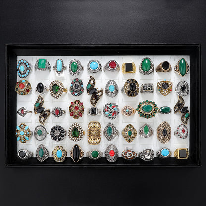 Vintage Fashion Ring Set - European and American Style