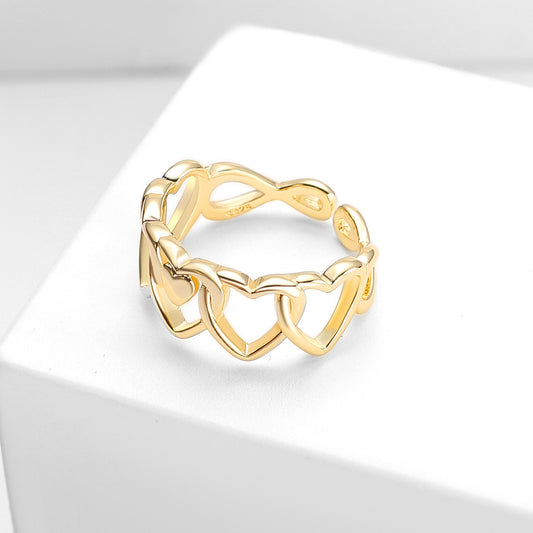 Simple Retro Water Drop Geometry Diamond Ring