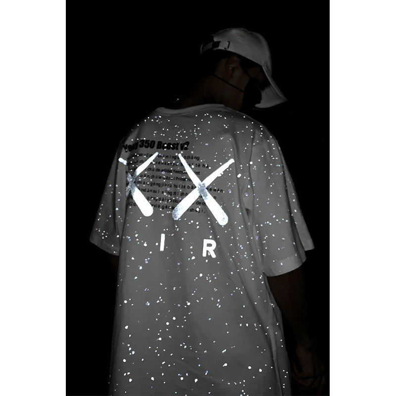 Reflective Starry Sky T-Shirt - Streetwear Couples Style