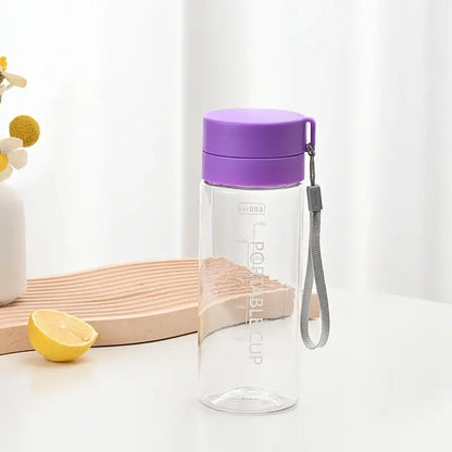 Portable 20.28oz Plastic Water Cup, Simple & Clear