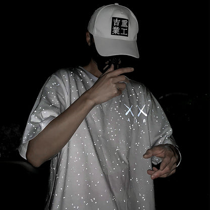 Reflective Starry Sky T-Shirt - Streetwear Couples Style