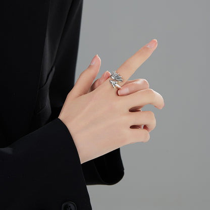 S925 Sterling Silver Retro Flying Dragon Ring