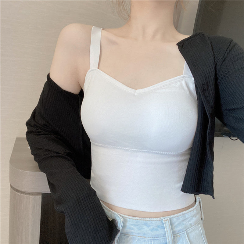 Cute Summer Retro Women's Fitted Sling Top