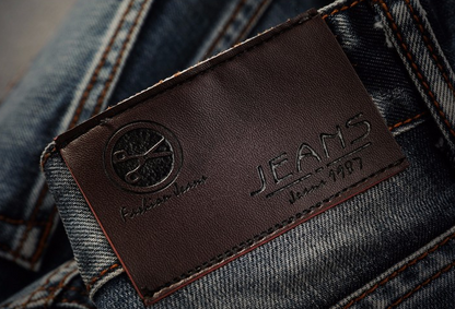 Classic Vintage Wash Long Denim Jeans in Grey