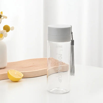 Portable 20.28oz Plastic Water Cup, Simple & Clear