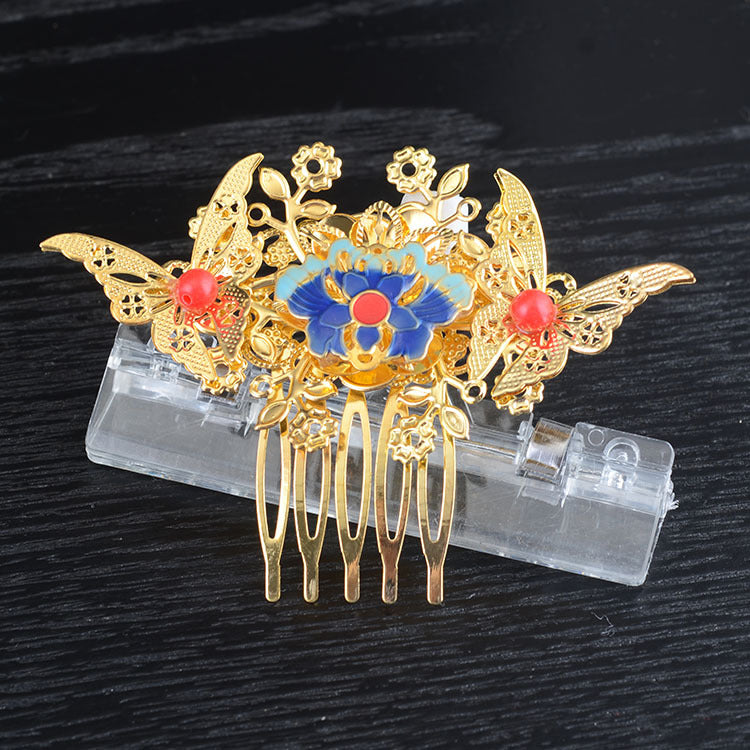 Golden Ancient Costume Hairpin, Hanfu Bride Accessory