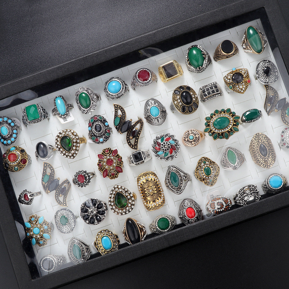 Vintage Fashion Ring Set - European and American Style