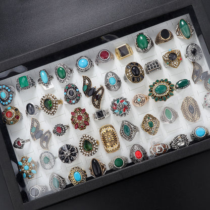 Vintage Fashion Ring Set - European and American Style