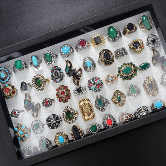 Vintage Fashion Ring Set - European and American Style