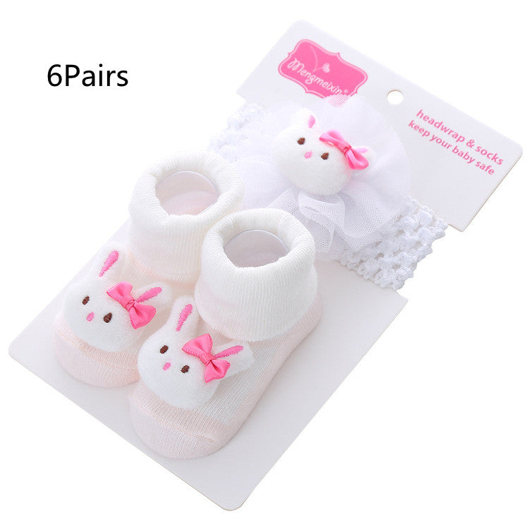 3D Polka Dot Hair Ball Flip-Up Socks for Kids