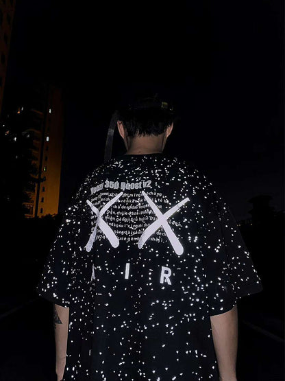 Reflective Starry Sky T-Shirt - Streetwear Couples Style