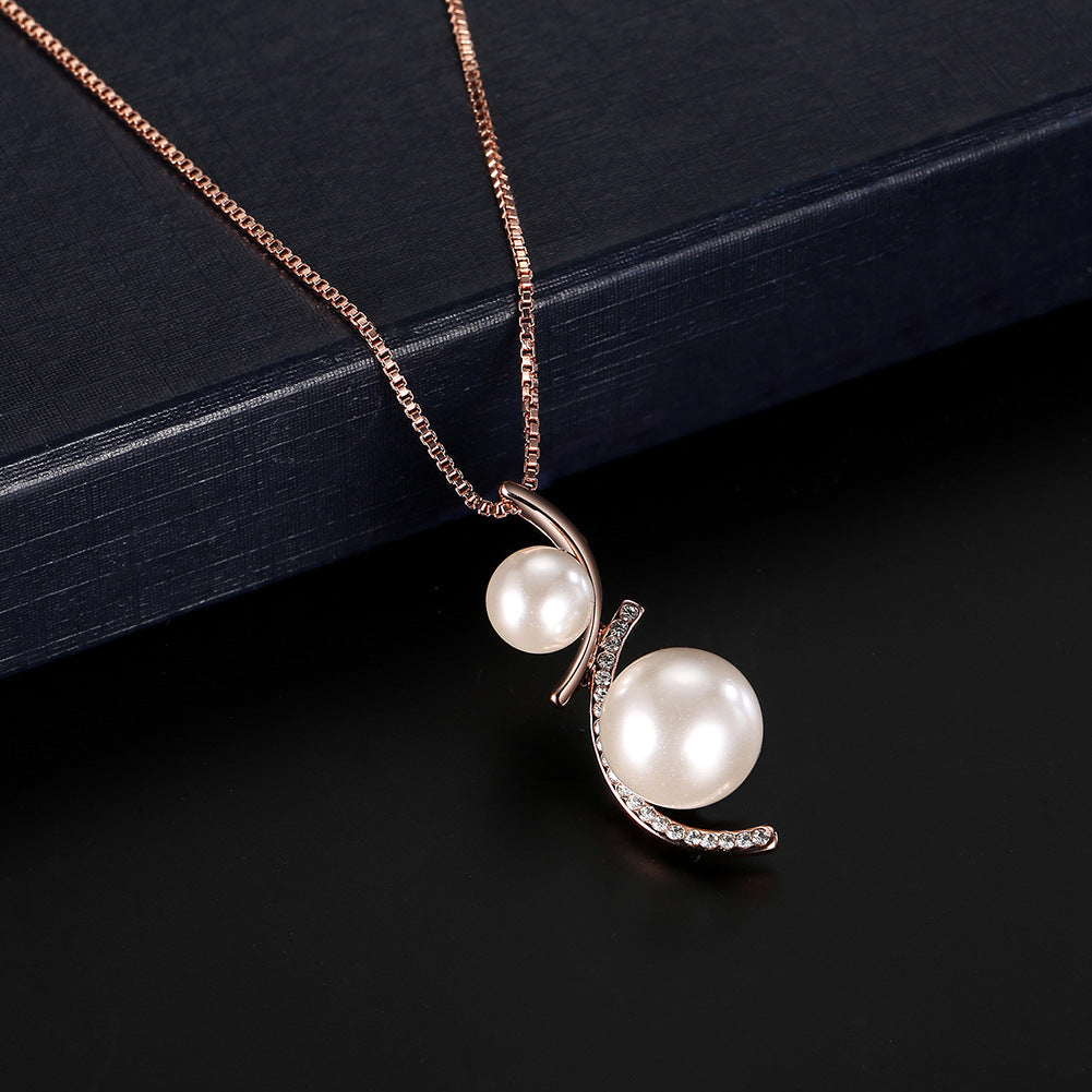 Fashion Pearl Necklace and Earring Set for Brides