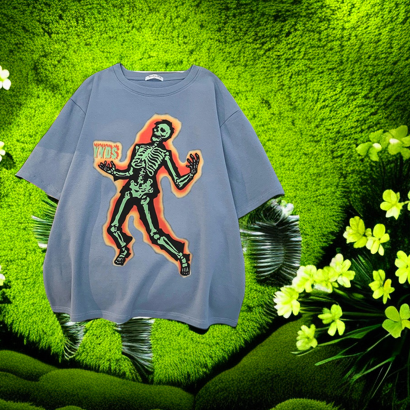Women's Gothic Punk Skull Short Sleeve T-Shirt