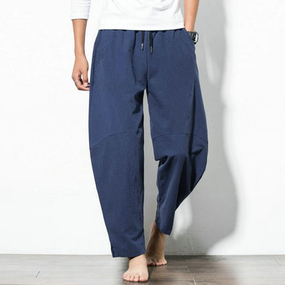 Cotton Linen Lace Hip-Hop Loose Fit Harem Pants